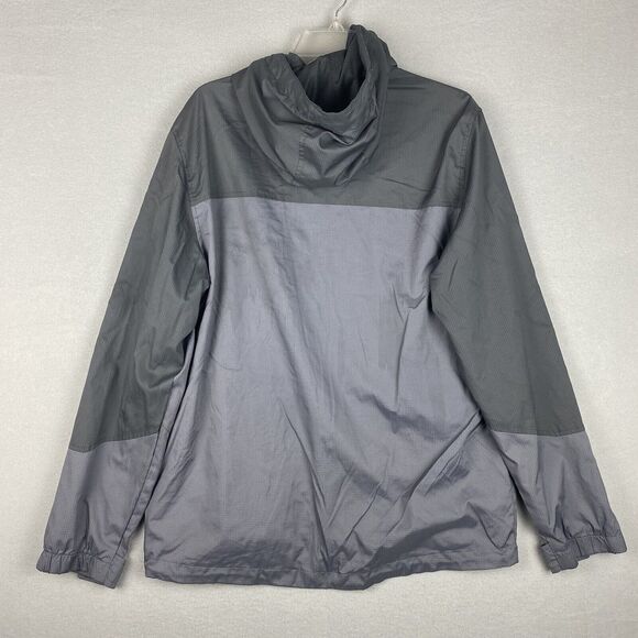Gerry Jacket Mens Large Grey Hooded Fullzip Lightweight Windbreaker Mesh Lined L - Picture 3 of 7